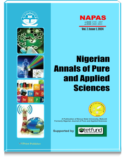 Vol. 7, Issue 1, 2024:Nigerian Annals of Pure & Applied Sciences